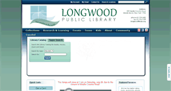 Desktop Screenshot of longwoodlibrary.org